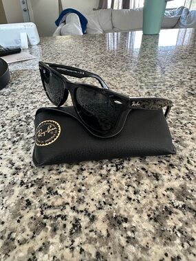 Ray-Ban Black Wayfarer Sunglasses with Dark 50 mm Lenses